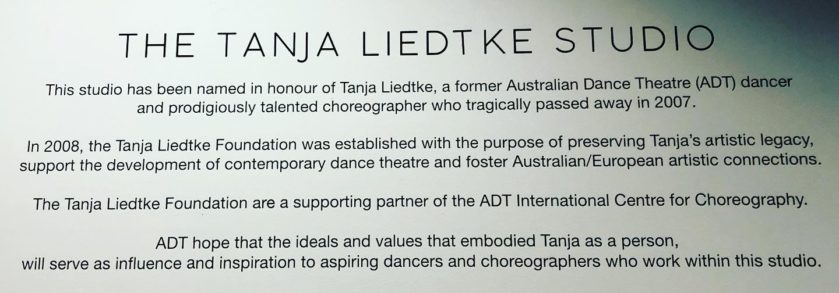 Artist in Residence – International Centre for Choreography, Australian Dance Theatre